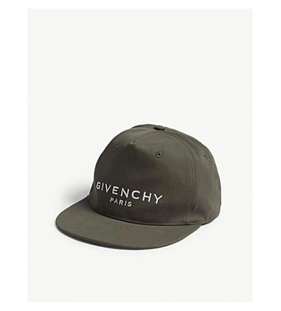 Shop Givenchy Paris Logo Cap In Khaki