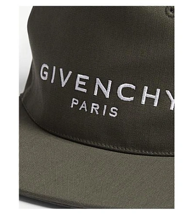 Shop Givenchy Paris Logo Cap In Khaki