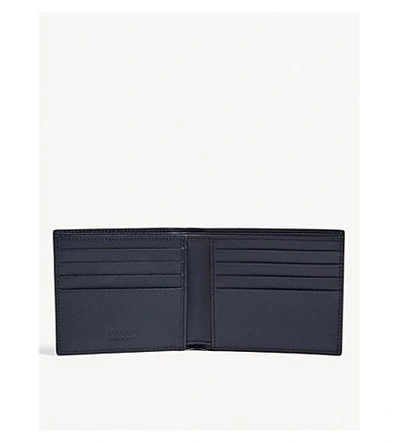 Shop Prada Saffiano Leather Billfold Wallet In Black Baltico