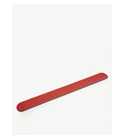 Shop Balenciaga Leather Snap Bracelet In Red