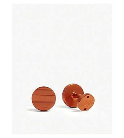 Shop Tyler & Tyler Capsule Icons Cufflinks In Orange