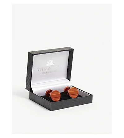 Shop Tyler & Tyler Capsule Icons Cufflinks In Orange