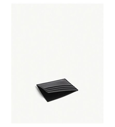 Shop Prada Saffiano Leather Card Holder In Black