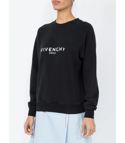 Shop Givenchy Logo Sweatshirt In Black