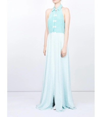 Shop Rebecca De Ravenel Fortuna Dress In Blue