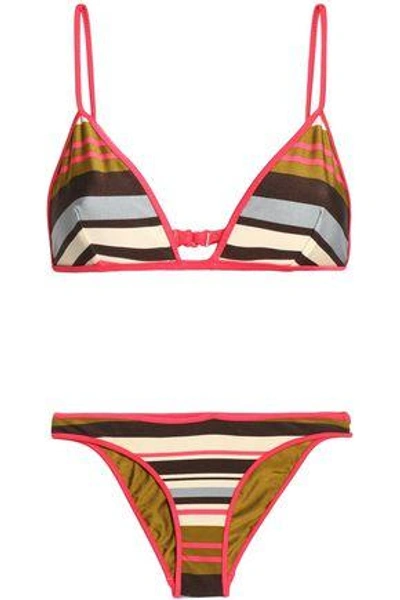 Shop Zimmermann Woman Striped Triangle Bikini Multicolor
