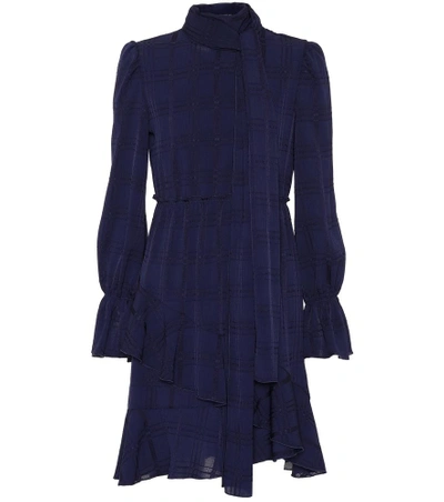 Shop See By Chloé Ruffled Scarf Dress In Blue