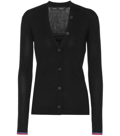 Shop Proenza Schouler Silk And Cashmere-blend Cardigan In Black