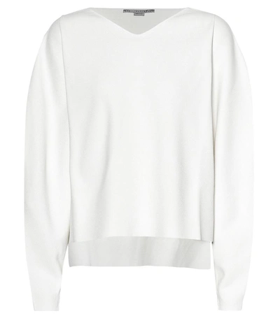 Shop Stella Mccartney Hi-low Sweater In White