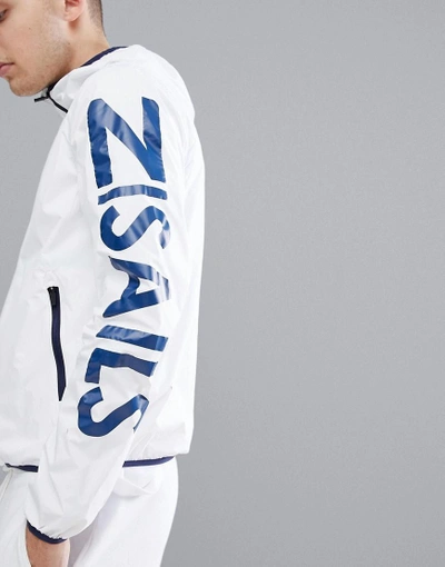 Shop North Sails Bret Windbreaker With Sleeve Logo In White - White