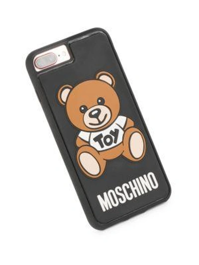 Shop Moschino Toy Bear Iphone 8 Case In Black Multi