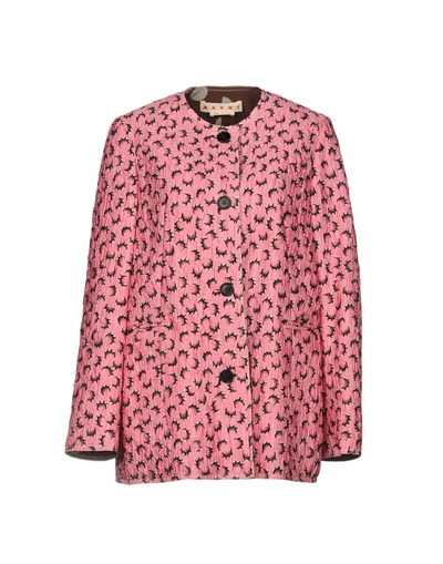 Shop Marni Full-length Jacket In Pink
