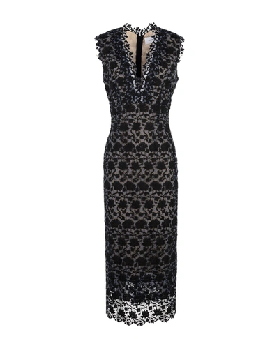 Shop Erdem 3/4 Length Dress In Black