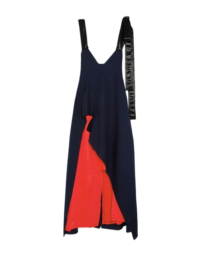 Shop Marni Midi Dress In Dark Blue