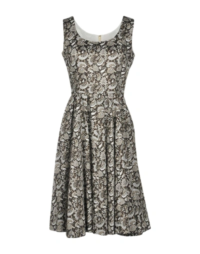 Shop Dolce & Gabbana Knee-length Dress In Steel Grey