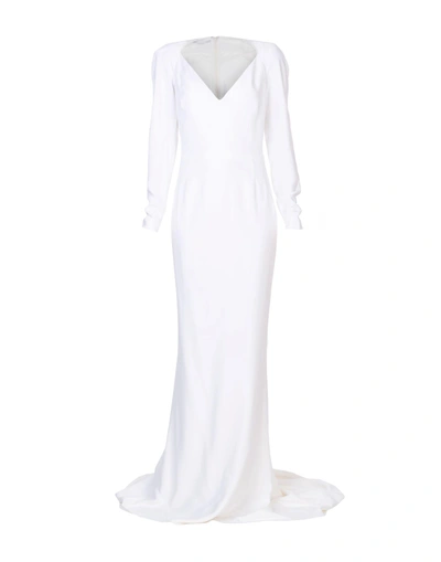 Shop Stella Mccartney Long Dresses In Ivory