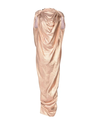 Shop Rick Owens Long Dress In Gold