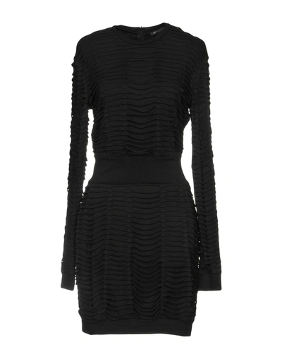 Shop Balmain Short Dress In Black