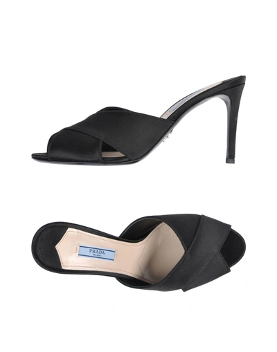 Shop Prada Sandals In Black