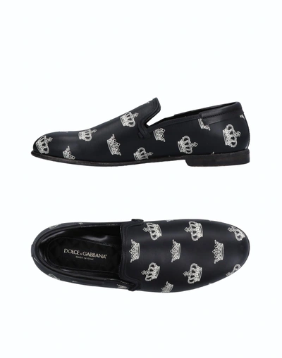 Shop Dolce & Gabbana Man Loafers Black Size 8.5 Calfskin