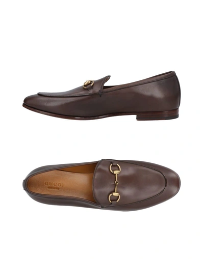 Shop Gucci Loafers In Dark Brown