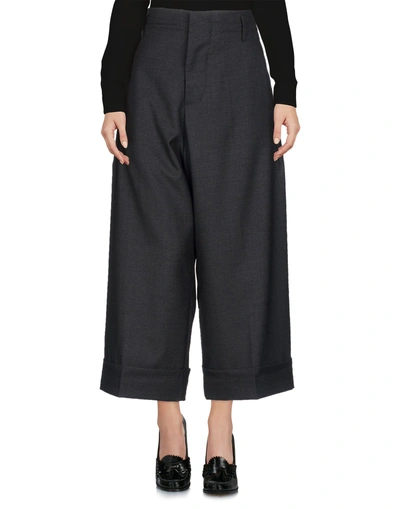 Shop Marni Cropped Pants & Culottes In Steel Grey