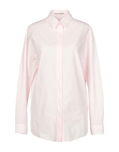 Shop Acne Studios Solid Color Shirts & Blouses In Pink