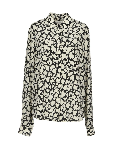 Shop Saint Laurent Patterned Shirts & Blouses In White