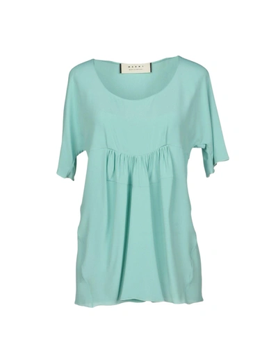 Shop Marni Blouse In Light Green