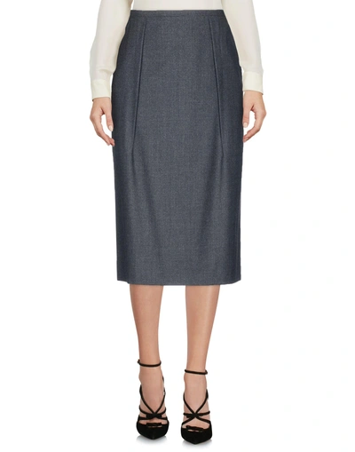 Shop Jil Sander Midi Skirts In Steel Grey