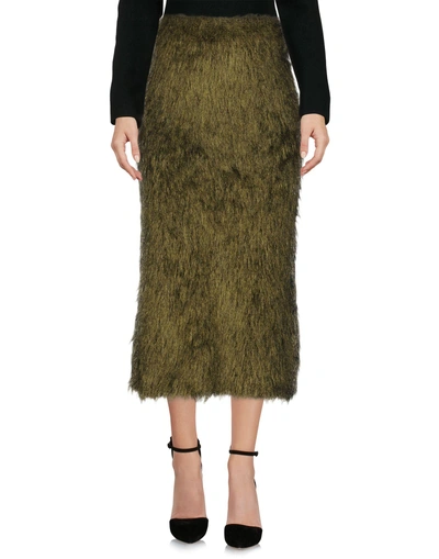 Shop Jil Sander 3/4 Length Skirts In Military Green