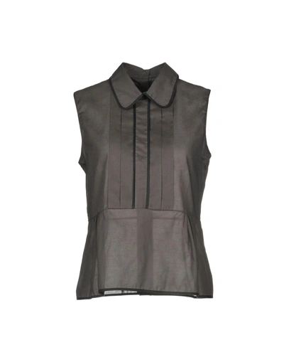 Shop Marni Tops In Steel Grey