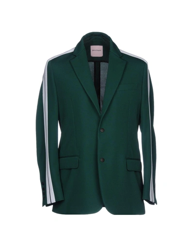 Shop Palm Angels Blazer In Emerald Green