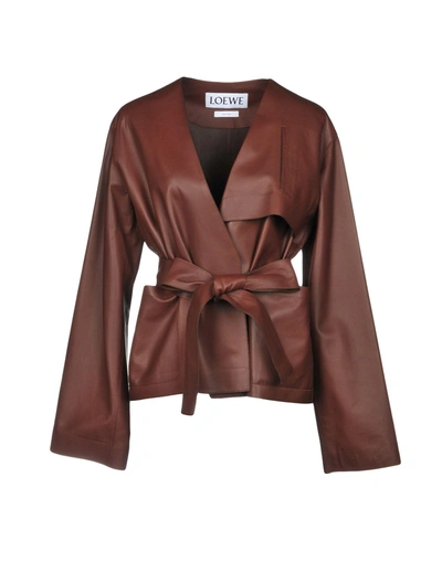 Shop Loewe Blazer In Cocoa