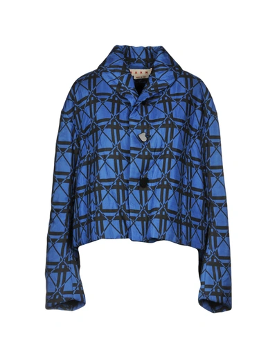 Shop Marni Sartorial Jacket In Blue