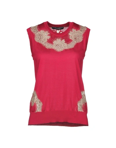 Shop Dolce & Gabbana Sweaters In Fuchsia