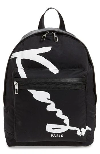 Shop Kenzo Logo Backpack - Black