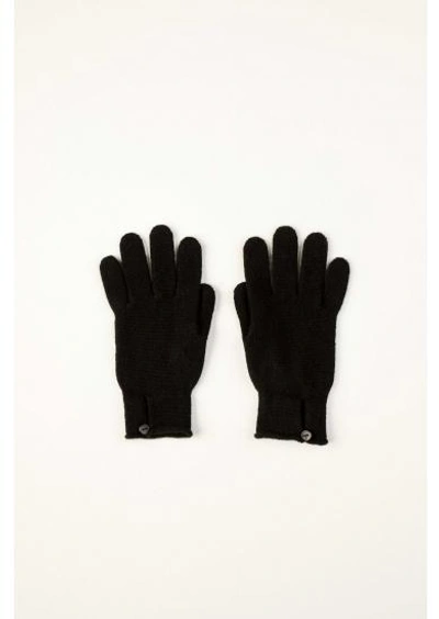 Shop Johnstons Of Elgin Button Loop Womens Cashmere Gloves Black