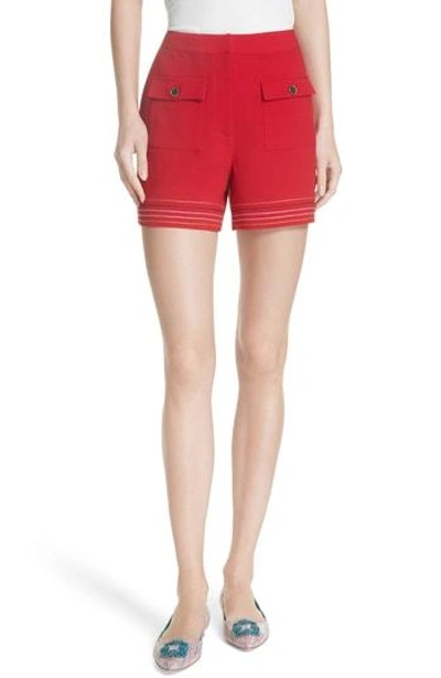 Shop Ted Baker Colour By Numbers Sapphia Shorts In Red