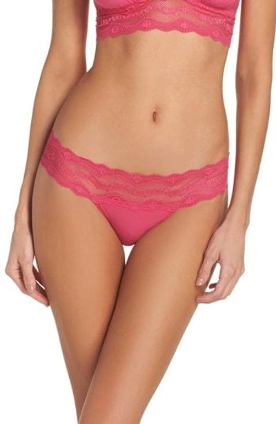 Shop B.tempt'd By Wacoal B. Adorable Thong In Pink Peacock