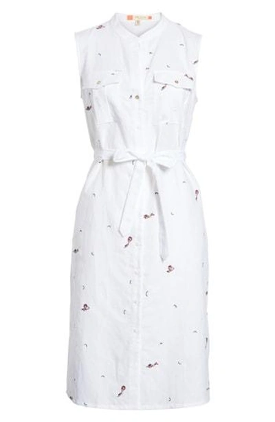 Shop Ted Baker Colour By Numbers Xxena Embroidered Shirtdress In Ivory