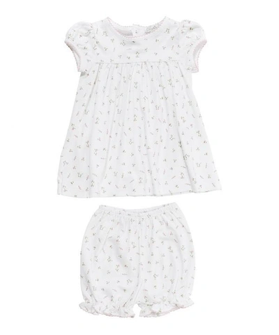 Shop Kissy Kissy Garden Roses Print Dress And Bloomers In Pink