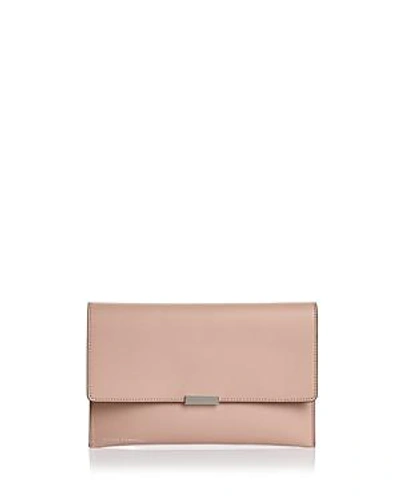 Shop Loeffler Randall Leather Envelope Clutch In Pink/silver