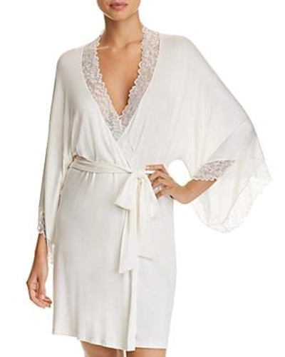 Shop Eberjey Rosario Mademoiselle Kimono Robe In Ivory/bridal