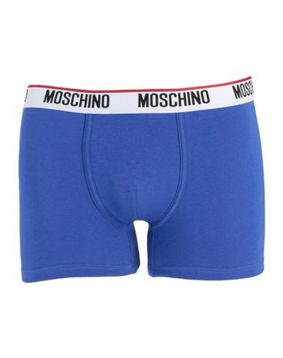 Shop Moschino Boxers In Bright Blue