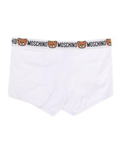 Shop Moschino Man Boxer White Size Xxl Cotton, Elastane