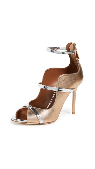 Shop Malone Souliers Mika Pump In Gold/silver