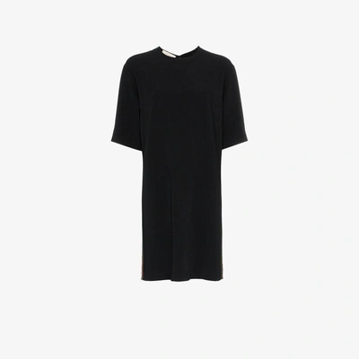 Shop Gucci Web Trim Tunic Dress In Black