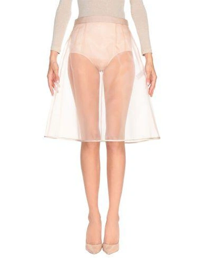 Shop Dolce & Gabbana Knee Length Skirt In Pale Pink