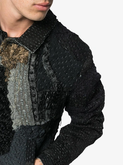 Shop By Walid Amro 19th-century Embroidered Silk Jacket In Black